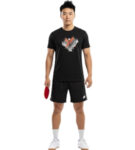 Table Tennis Unisex Training Tee – Airy, Moisture-Wicking Dotted Fabric for Fitness, Matches & Extended Play