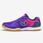 Butterfly, Lezoline Vilight, Synthetic Fiber Artifical Leather Table Tennis, Table Tennis Shoes, Navy, Torquise Blue, Yellow, Navy Rose