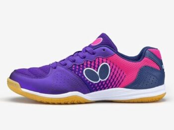Butterfly, Lezoline Vilight, Synthetic Fiber Artifical Leather Table Tennis, Table Tennis Shoes, Navy, Torquise Blue, Yellow, Navy Rose