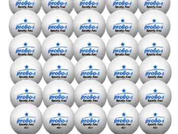 probo-t Pack of 100 Table Tennis Balls, White, 1 Star by Sports Ami ABS, Seemless.