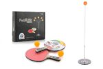 Table Tennis Trainer Toys for Kids & Adults | Rebound Rackets and Balls Base Training Practice Set