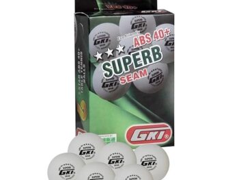 GKI Superb 3 Star ABS Plastic 40 Table Tennis Ball (6 Pc), White