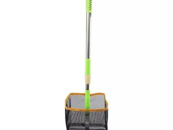 FLICK Convenient Table Tennis Ball Picker Basket - Effortlessly Pick Up Balls from The Floor - Easy Ball Retrieval Tool, Metal Base